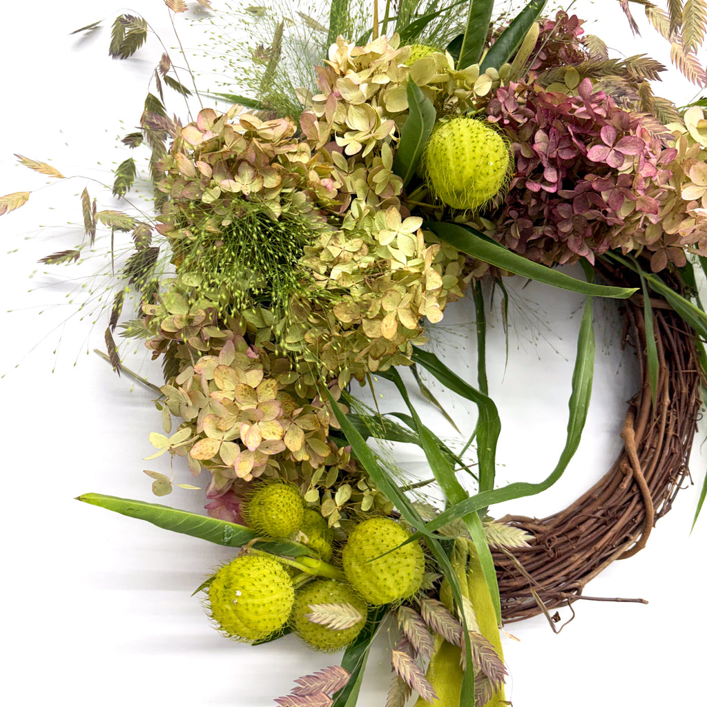 Autumn Dried Floral Wreath - Wild Meadow
