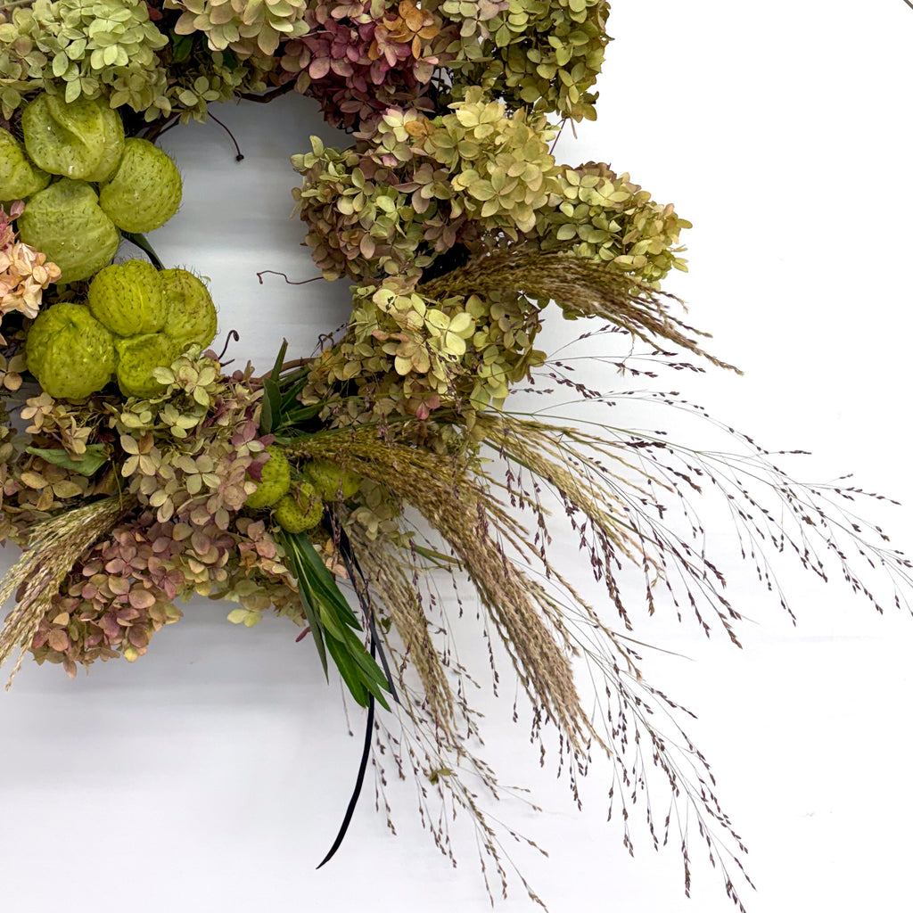 Autumn Dried Floral Wreath - Sage & Meadow