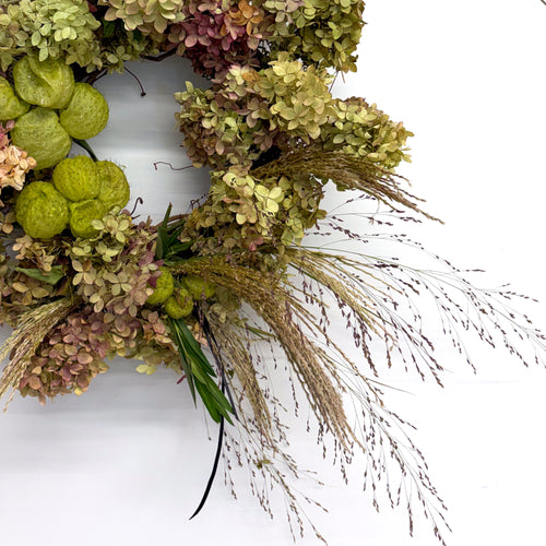 Autumn Dried Floral Wreath - Sage & Meadow